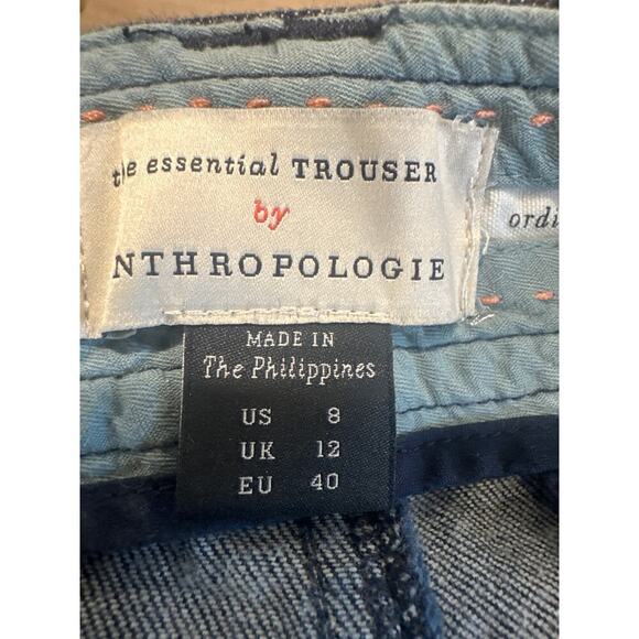 Essential trouser Anthropologie blue denim pocket jeans size 8 - Picture 6 of 7
